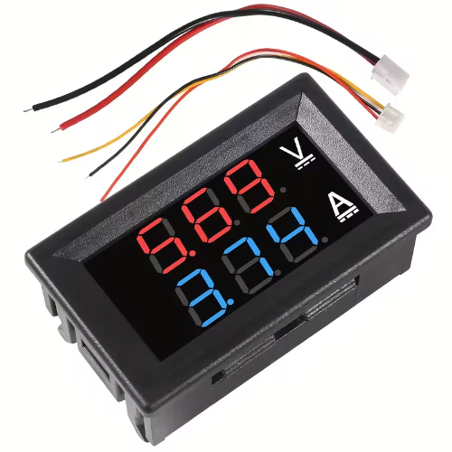 VOLTIMETRO Y AMPERIMETRO LED DIGITAL DC