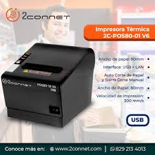 IMPRESORA 2C-POS80-01-V6 TÉRMICA 80MM (3") USB