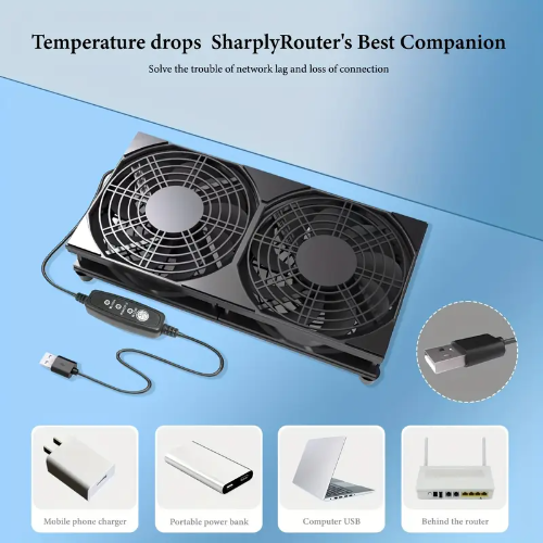 VENTILADOR DUAL SILENCIOSO USB 5V