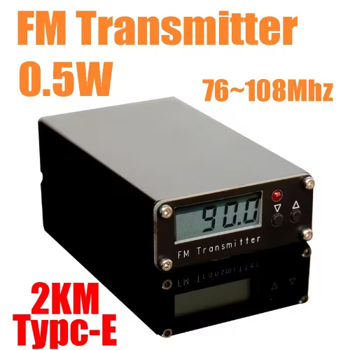 TRANSMISOR FM DE MEDIO VATIOS RANGO DE FRECUENCIA 76MHz-108MHz