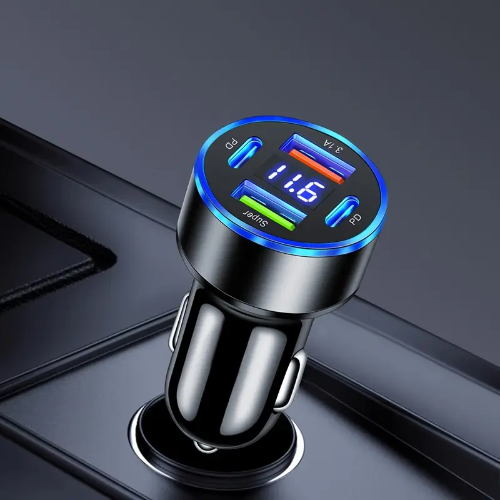 CARGADOR PARA COCHE USB TIPO A DIGITAL INTELIGENTE