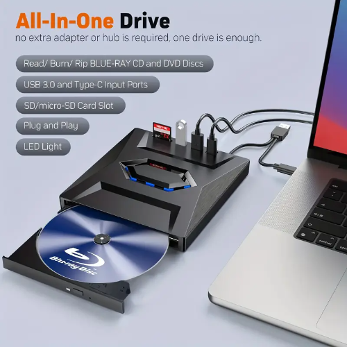 UNIDAD BLU-RAY CD/DVD GRABADORA PORTÁTIL  USB 3.0