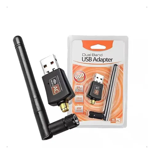 WIRELESS USB CON ANTENA DUAL BAND 2.4GB Y 5G ADAPTADOR