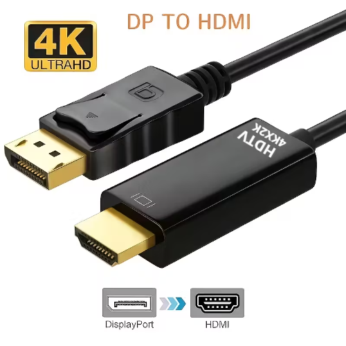 CABLE ADAPTADOR DISPLAYPORT A HDMI DE ALTA CALIDAD 4K 1.8P