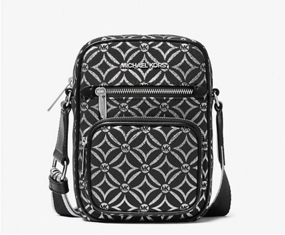 Michael Kors Bandolera Negra y Plateada