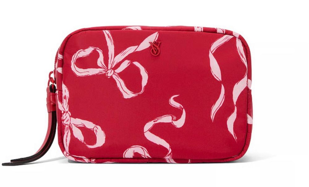 Victoria Secret Neceser Rojo Moños Rosas