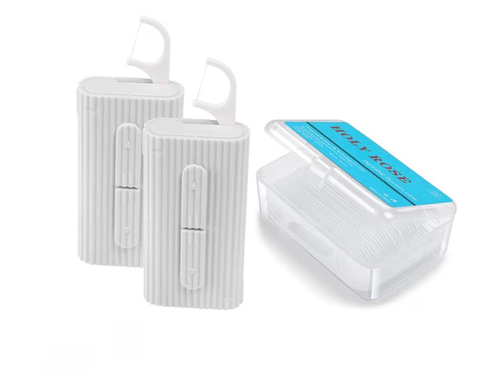 Holy Rose Dispensador Portatil de Hilo dental X 2 con 80 Palillos