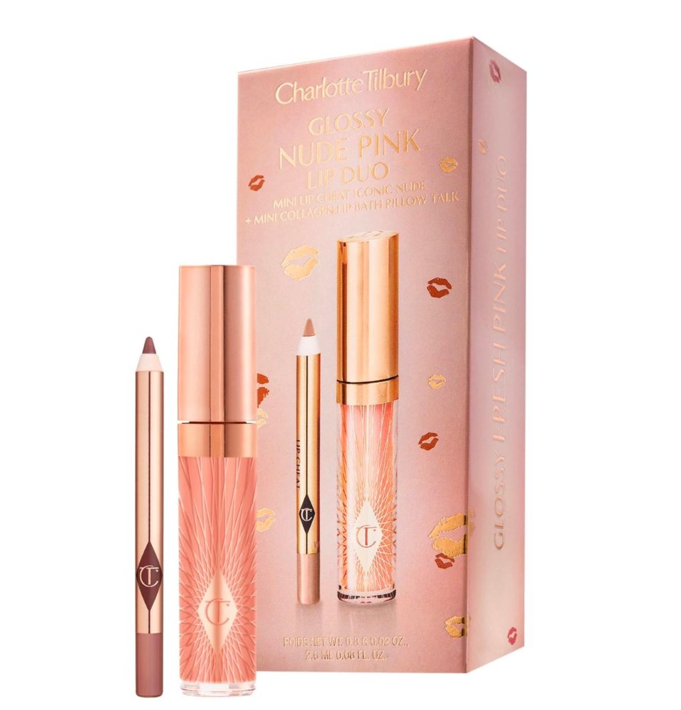 Charlotte Tilbury Glossy Nude Pink Lip Duo