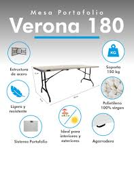 Mesa Portafolio DUNA Verona 180 cm.