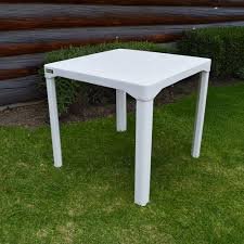 Mesa PVC Cuadrada DUNA Forte Blanca