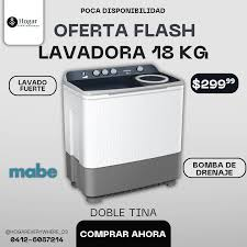 Lavadora Mabe 18 Kg Doble Tina