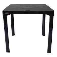 Mesa PVC Cuadrada DUNA Forte Negra