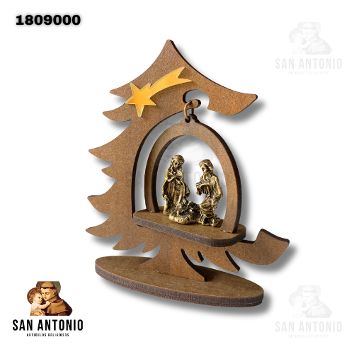1809000 ADORNOARBOL NAVIDAD COLGANTE MDF