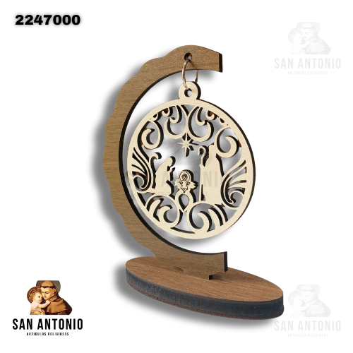 2247000 ADORNO COLGANTE SAGRADA FAMILIA MDF