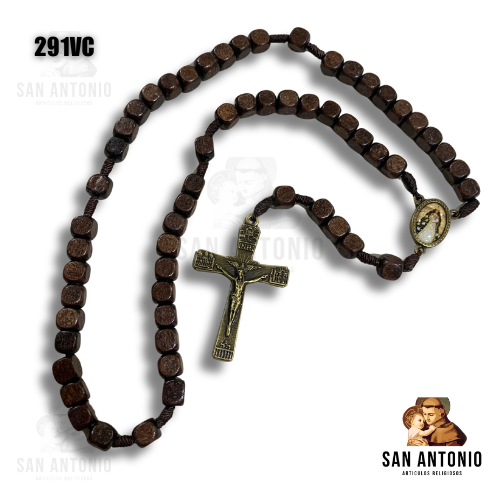 291VC ROSARIO MAD OSCURO VIRGEN DE CAACUPE PERSONALIZADO