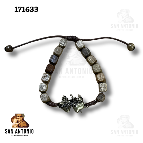 171633 PULSERA MAD CUADRADA SAGRADOS CORAZONES OV