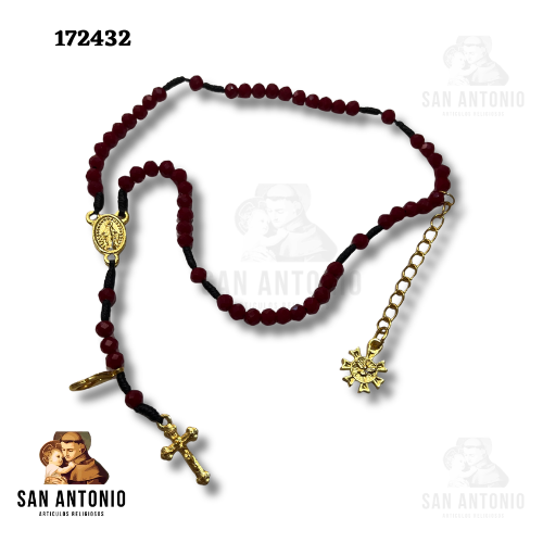 172432 PULSERA ROSARIO CRISTAL VIDRIO BORDO