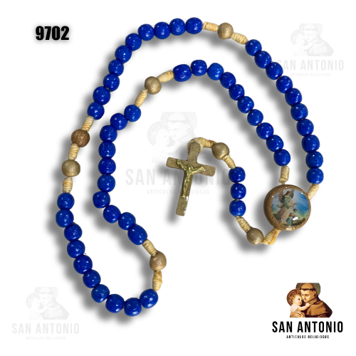 9702 ROSARIO MAD AZUL MED ANGEL DE LA GUARDA