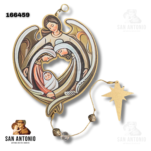 (166459) ADORNO DE PUERTA SAGRADA FAMILIA NATAL