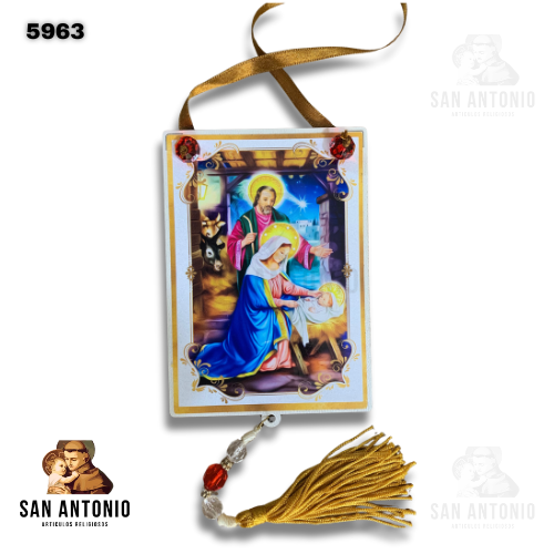 5963 CUADRO NAVIDAD NIÑO JESUS EN LA CUNA