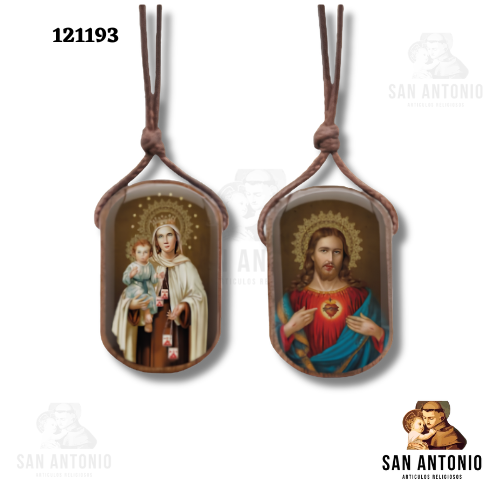 (121193) ESCAPULARIO MAD OVAL DE CORDÓN