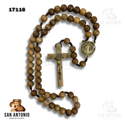 Rosario Mad Grande San  Benito de pared 85cm (17116)