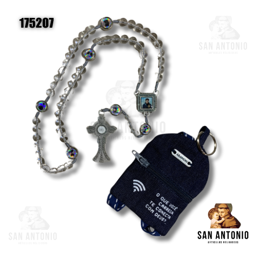 175207 ROSARIO CRISTAL CON MOCHILA CARLOS ACUTIS