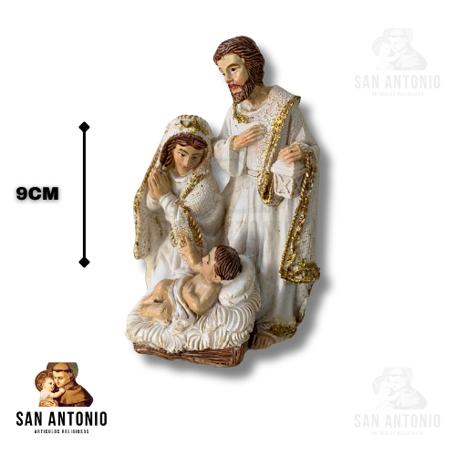 PESEBRE FAMILIA BLANCO 9CM