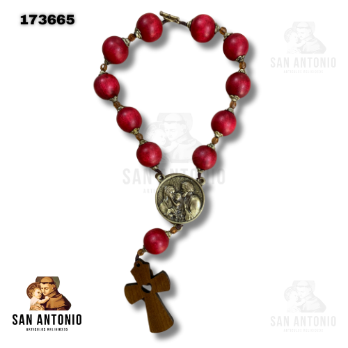 (173665) DENARIO PARA PUERTA MAD ROJO OV SAGRADA FAMILIA