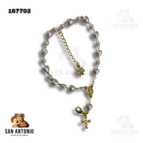 167702 PULSERA PERLAS CORAZON DOUR