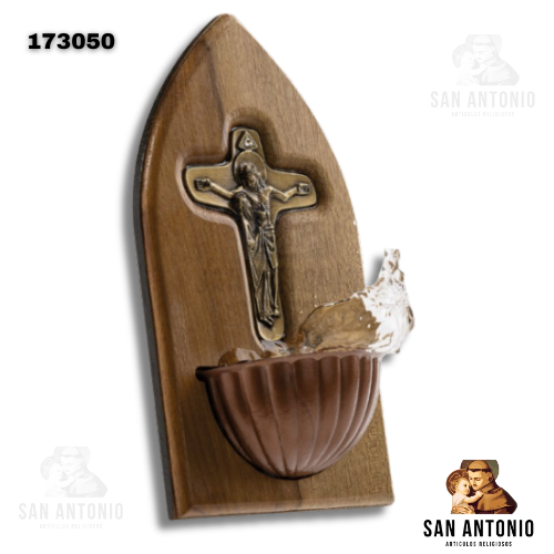 173050 PILA P/AGUA BENDITA MAD CRUZ DE LA UNIDAD OV