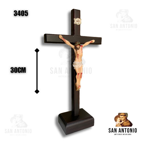 3405 CRUZ MAD CON CRISTO EN RECINA 30CM