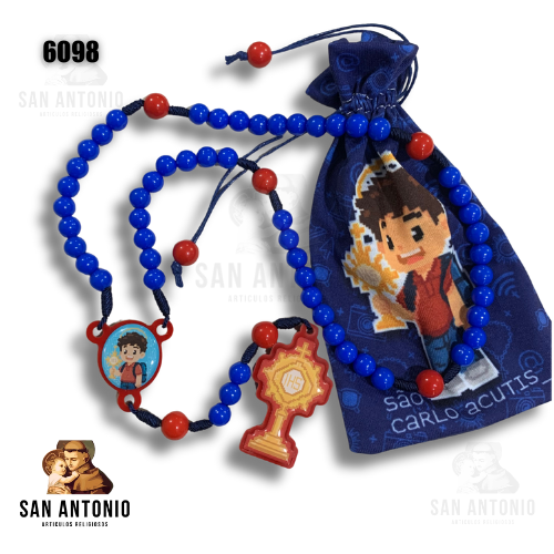 6098 ROSARIO INFANTIL CARLOS ACUTIS CON ESTUCHE