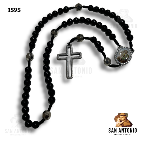 1595 ROSARIO DE HOMBRES NEGRO SAN JOSE