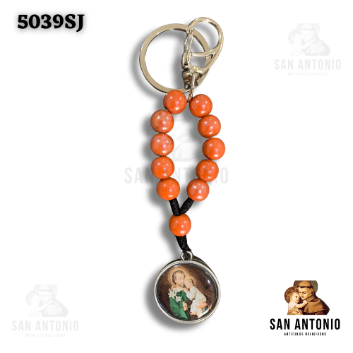 5039SJ LLAVERO PERLA ROSA SAN JOSE