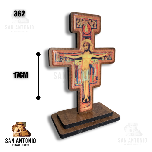362 CRUZ PEDESTAL SAN DAMIAN 17CM