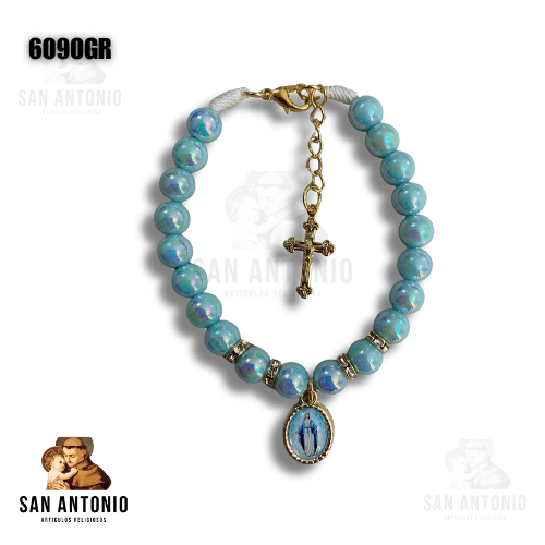 6090GR PULSERA PERLAS AZUL NSG