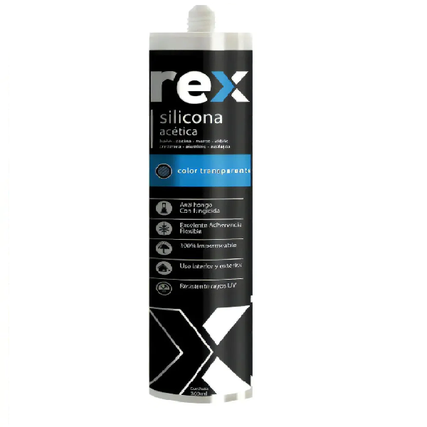 SILICONA ACETICA TRANSPARENTE REX
