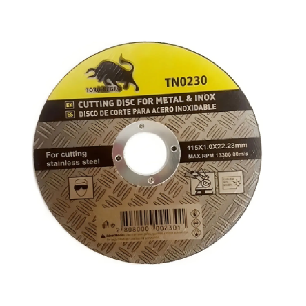 (TN0230) DISCO DE CORTE PARA METAL 4 1/2 X 10X22.23MM TORO NEGRO