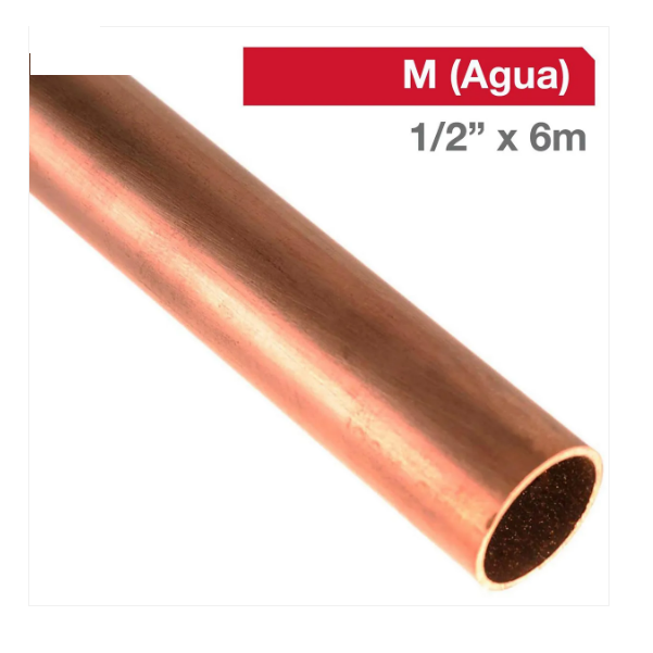 CAÑERIA DE COBRE TIPO M 1/2" X 3 MTS