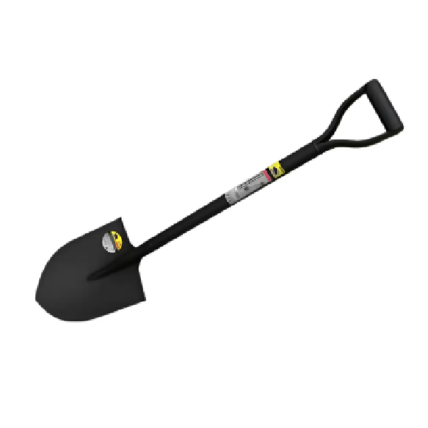 (TN0945) PALA PUNTA HUEVO CON MANGO METALICO NEGRO TORO NEGRO