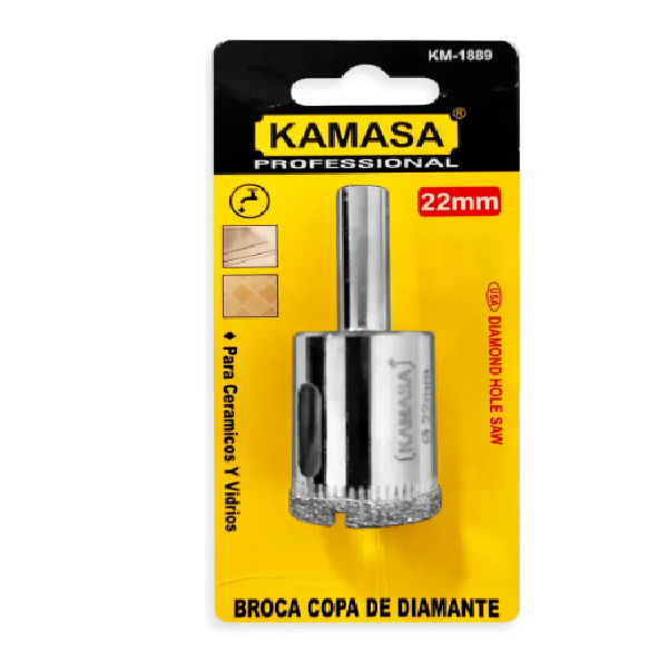 (KM1889) BROCA COPA DIAMANTADA 22MM  KAMASA
