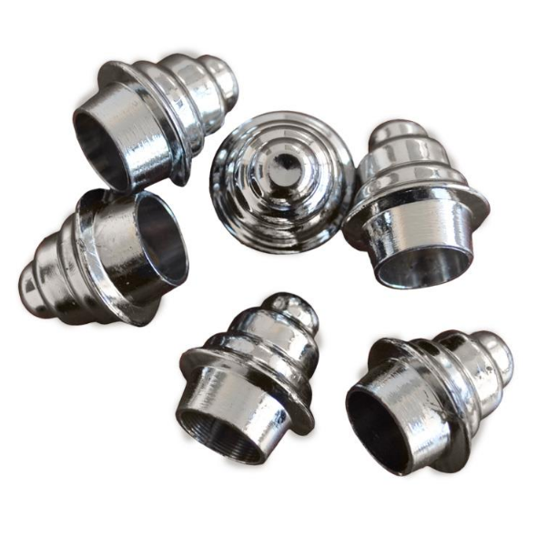 (6024060001) TOPE RISADO PLÁSTICO CROMADO P/BARRA ESPAÑOLA 1/2 - 16 MM