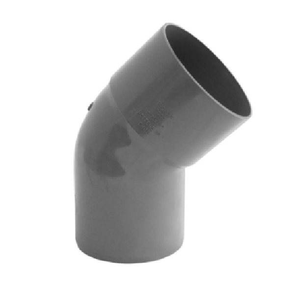 (152910) PVC GRIS 40MM CODO SANITARIO 45°