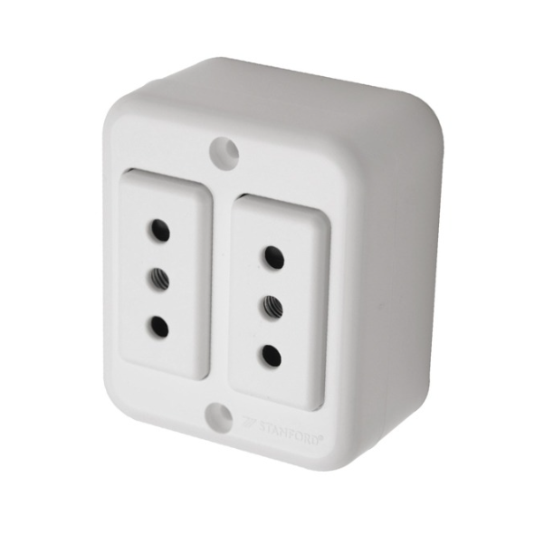 (8617) ENCHUFE DOBLE SOBREPONER STANFORD