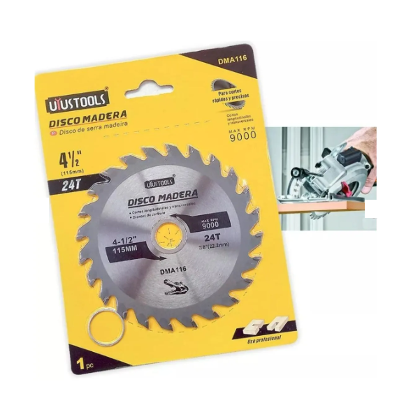 (DAM116) DISCO CORTE MADERA 4.5MM 24DIENTES