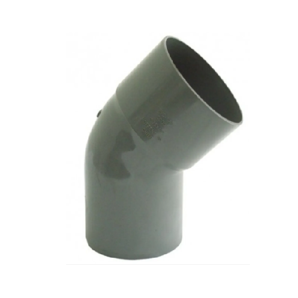 (E03CD4575) PVC GRIS 75MM CODO SANITARIO 45°