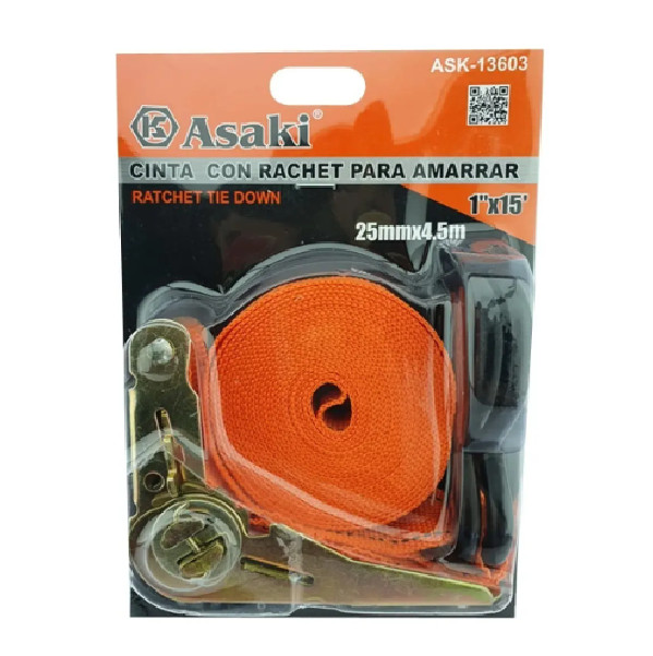 (ASK-13603) CINTA CON PARCHE PARA AMARRAR 1"X15" ASAKI