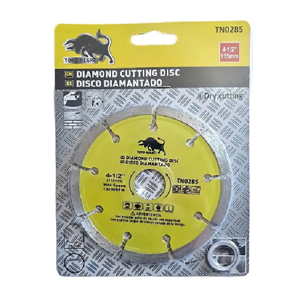 (TN0285) DISCO DIAMANTADO 115MM TORO NEGRO