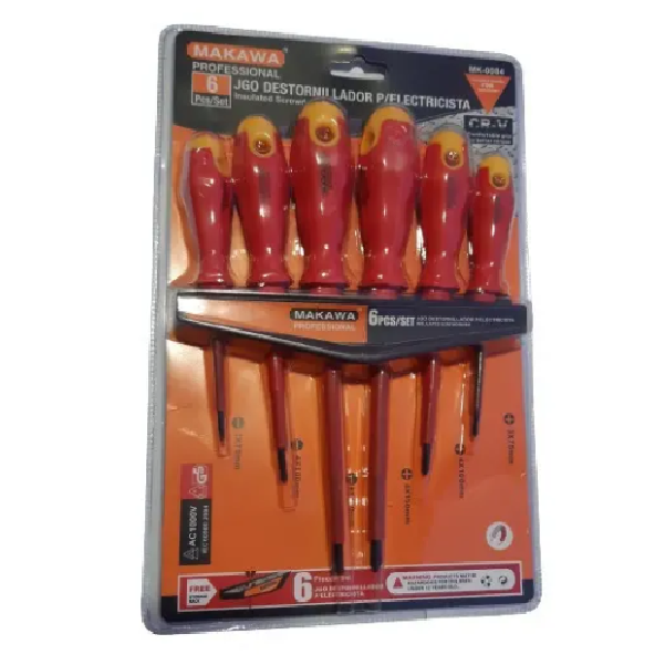 (MK0084) SET DESTOR.ELÉCTRICOS MAKAWA 6 PIEZAS FORMA PALETA CRUZ